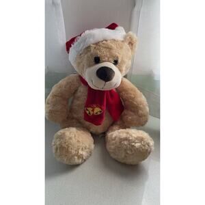 Good Stuff Christmas Teddy Bear Plush Stuffed Animal Toy Gift 17 Inch Brown